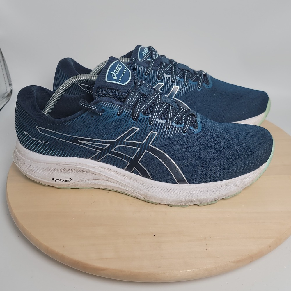 ASICS Women GT-4000 3 Running Shoes, Size 12 French Blue/Pure Silver-Rare